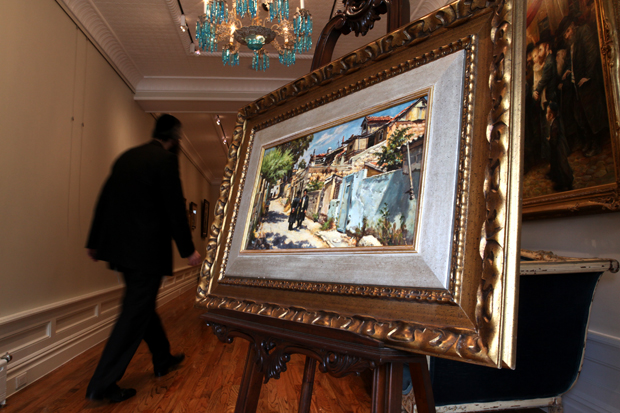 Hasidic art at The Betzalel Gallery in Crown Heights, Brooklyn.