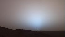 Martian sunset from Gusev Crater.