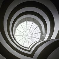 view from inside the Guggenheim Museum