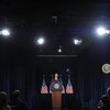 US President Barack Obama speaks on fiscal policy April 13, 2011 at George Washington University's Jack Morton Auditorium in Washington, DC