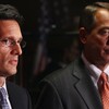 House Majority Leader Eric Cantor and Speaker of the House John Boehner (R-OH) hold a news conference after a meeting at the Republican National Committee offices July 26, 2011.