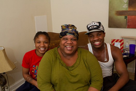 Tyrieshia with her mother and her brother, Antoine, an honors student as well as a National boxing champion. Tyrieshia tried to protect him from knowing that their mother was a crack addict.