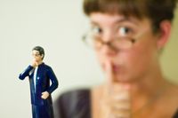 shushing librarian figure