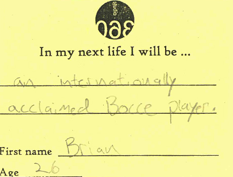 Members of our live audience consider their next lives.