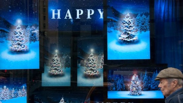 Bloomingdale's decided to go digital this year in its holiday windows.
