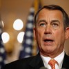 Speaker of the House U.S. Rep. John Boehner (R-OH) answers reporters' questions during a brief news conference on the payroll tax vote