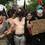Demonstrators march through downtown streets protesting the NATO Summit on May 20, 2012 in Chicago, Illinois.