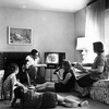 Family watching TV 1958