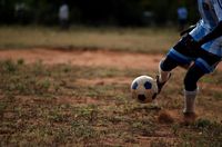 Soccer player in Kenya