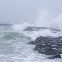 A stormy day at sea.