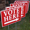 vote here signs