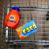 Tide and Bounce in a shopping cart