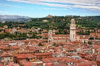 across the rooftops of Verona, Italy