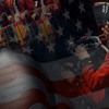 American flag and music