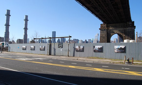 The show, with the Manhattan skyline in the background.