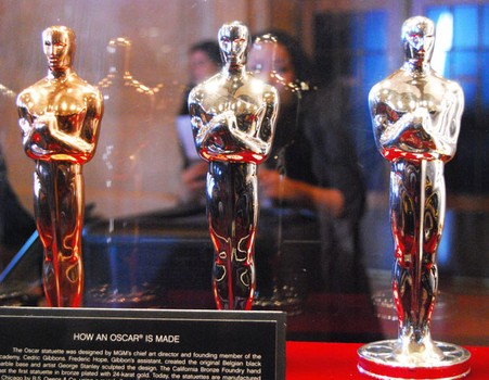 Movie buffs can get up close and personal to the statuettes.
