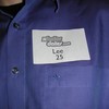 A speed-dating badge