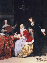 Women composing, woman, Gabriel Metsu