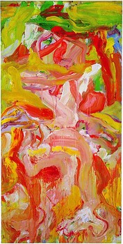 De Kooning's color palette during this time was brighter than his earlier 1950s works. 'Woman in a Garden,' from 1971, is shown here.