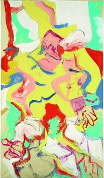 An untitled work by De Kooning, painted sometime between 1970 and '74. This period represented a return to figuration after a decade spent painting pure abstraction.
