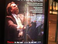 A poster for Verdi's Requiem in Leipzig.