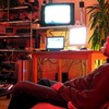 chair sitting monitors