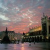 Statue of Adam Mickiewicz in the Old Town Square, Krakow, Poland