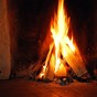 yule log fire fireplace burning