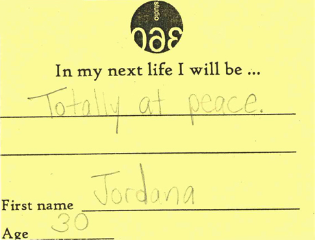 Members of our live audience consider their next lives.