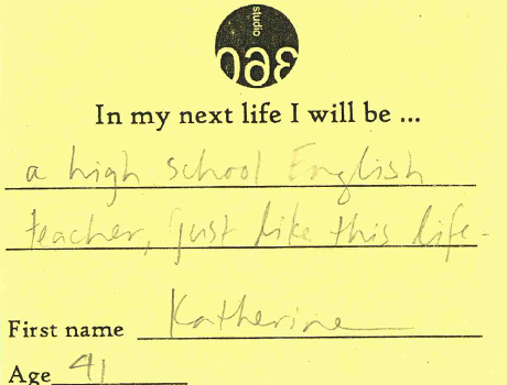 Members of our live audience consider their next lives.