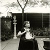 Hedda Sterne with her cat
