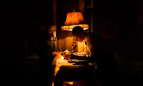 Castmember John Sorensen-Jolink in a vintage room in 