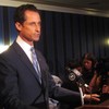 New York Rep. Anthony Weiner speaks to the press about sending lewd Twitter messages on June 6, 2011
