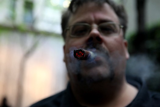 Barry Stein, 42, has been smoking for 14 years. He lives in Brighton Beach and wishes the city would create designated smoking spots in public parks.