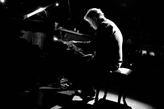 Justin Bischof at the piano