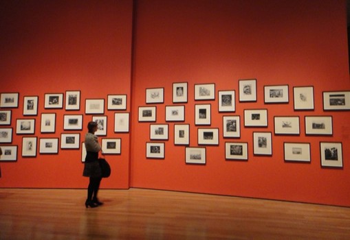 An installation view of Dix's war etchings, fetchingly displayed against a red wall. If you missed these at the Neue Galerie last year, consider this an incredible second chance to see them.