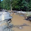 A flood damaged Burnham Hollow Road in the Catskills.