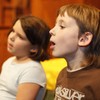 Children from the East Vilage Community School recording.