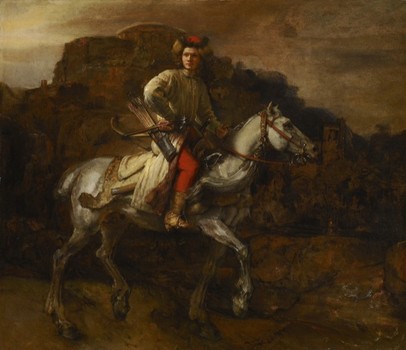 At the Frick Collection, an exhibit gathers the work of Rembrandt van Rijn. Above, 'The Polish Rider,' painted circa 1655.