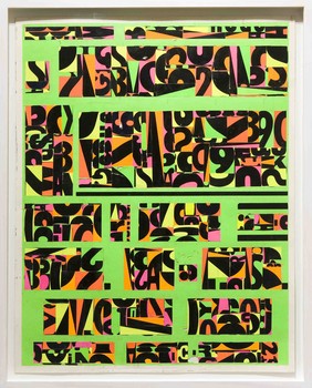 Also part of 'Erased' at Magnan Metz: Christopher Michlig's 'Ecstatic Collage,' from 2011.
