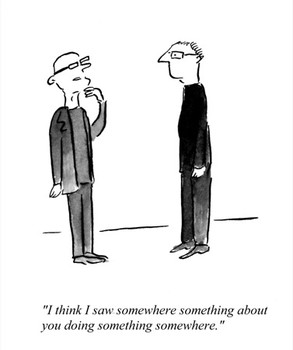 Another Helguera cartoon, in which he appears to be quoting my pithy cocktail party small talk.