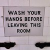 A restoration of 'Once Upon a Time,' Keith Haring's 1989 mural in the NYC LGBT Community Center's men's bathroom, includes this prescient reminder. 