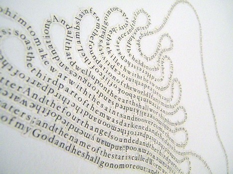 Getting Wordy: At Famous Accounts, in Bushwick, artist Meg Hitchcock has created a labor intensive site-specific install comprised of letters that weave along the walls and the floor of the gallery.