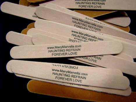 Also good: Writer lady nail files. I also got an awesome pink pen that reads: 