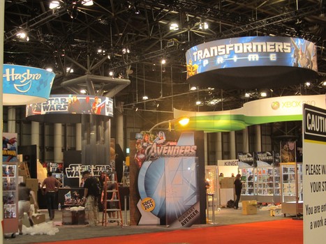 A sneak peak at the convention show floor, hours before it opened on Thursday.