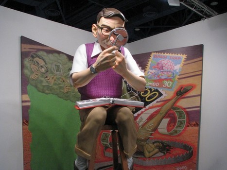 More from Shafrazi: In this picture, a piece by Robert Williams. It got crazier. There was a sculpture that consisted of a goat with a diamond coming out of its behind. I will spare you the visuals.