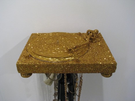 Art Basel has more sparkle than a tweenage girl's bedroom. Above, Jim Lambie's 