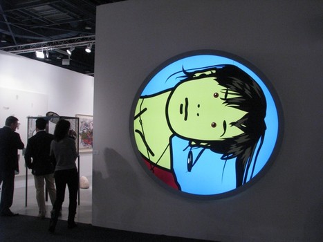 It's an art fair, which means somebody's gotta be selling a piece by Julian Opie.