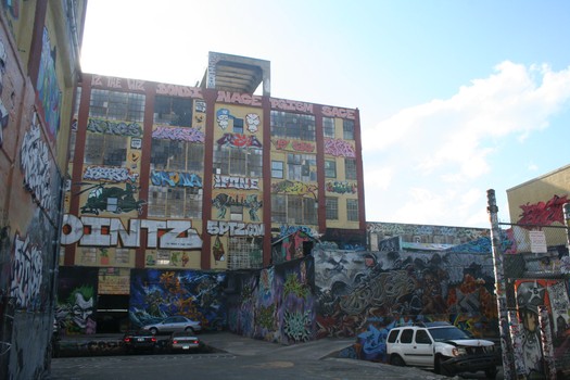 A view of the building as seen from Crane Street, Long Island City, Queens.