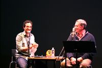 Jad Abumrad and Robert Krulwich on stage